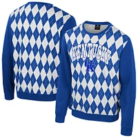 Sweat-shirt à col roulé pour homme Colosseum Royal Kentucky Wildcats The Dealio Argyle