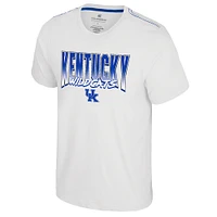 T-shirt à double logo blanc Colosseum Kentucky Wildcats pour homme