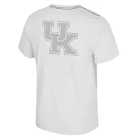 T-shirt à double logo blanc Colosseum Kentucky Wildcats pour homme