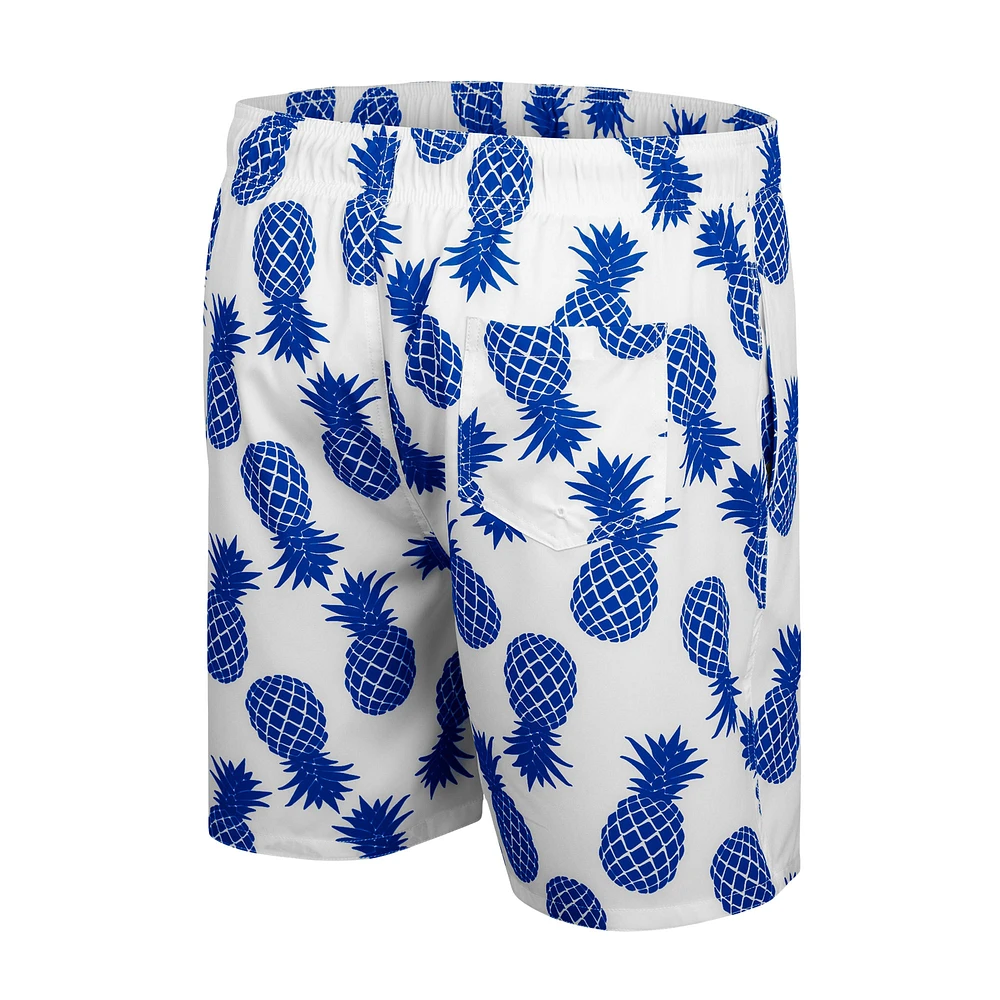 Men's Colosseum White Kentucky Wildcats Pineapples Swim Shorts