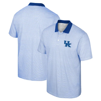 Men's Colosseum White Kentucky Wildcats Print Stripe Polo