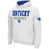 Men's Colosseum White Kentucky Wildcats Sunrise Pullover Hoodie