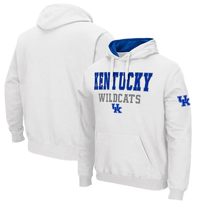 Men's Colosseum White Kentucky Wildcats Sunrise Pullover Hoodie