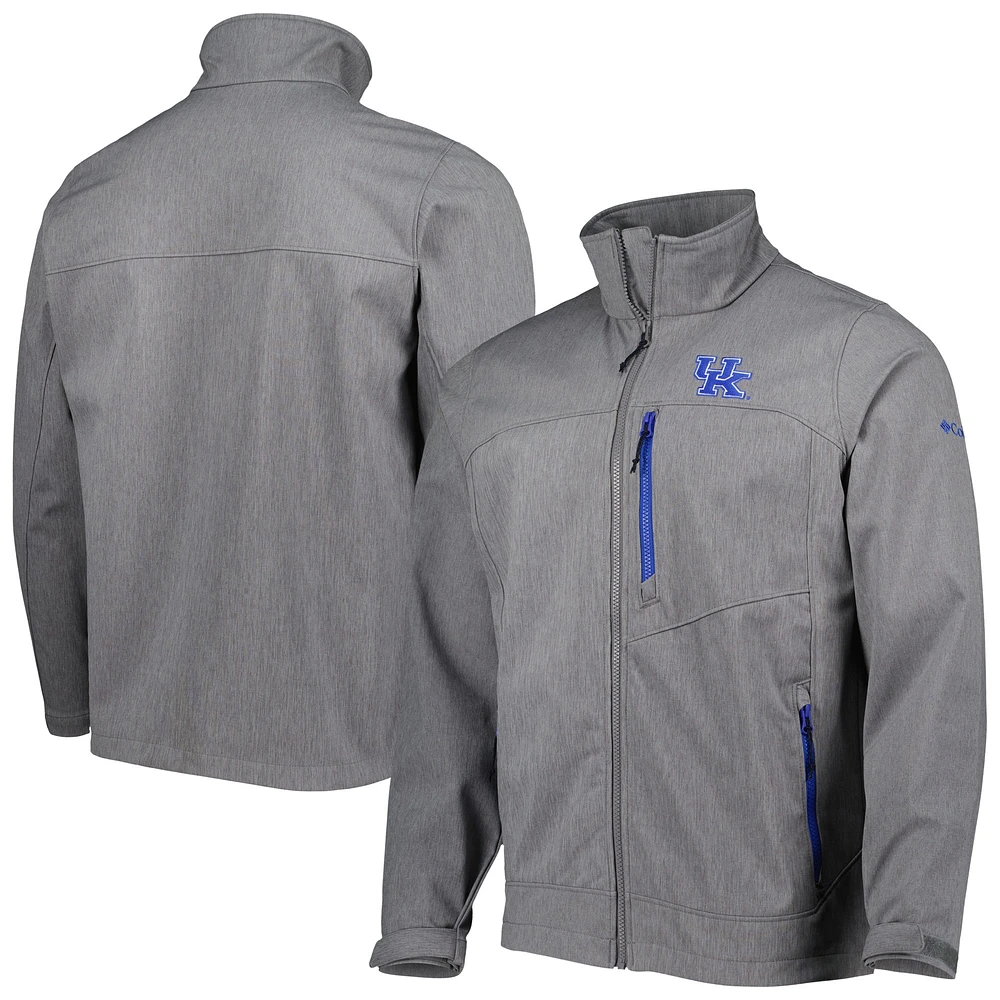 Veste grise pour homme Columbia Kentucky Wildcats Ascender II entièrement zippée