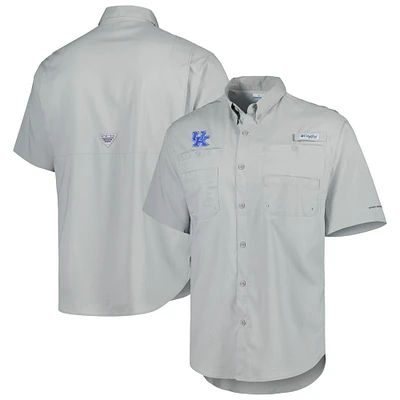 Chemise boutonnée omnicolore Tamiami Wildcats du Kentucky Columbia pour homme, gris