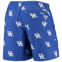 Men's Columbia PFG Royal Kentucky Wildcats Backcast II 6" Omni-Shade Hybrid Shorts