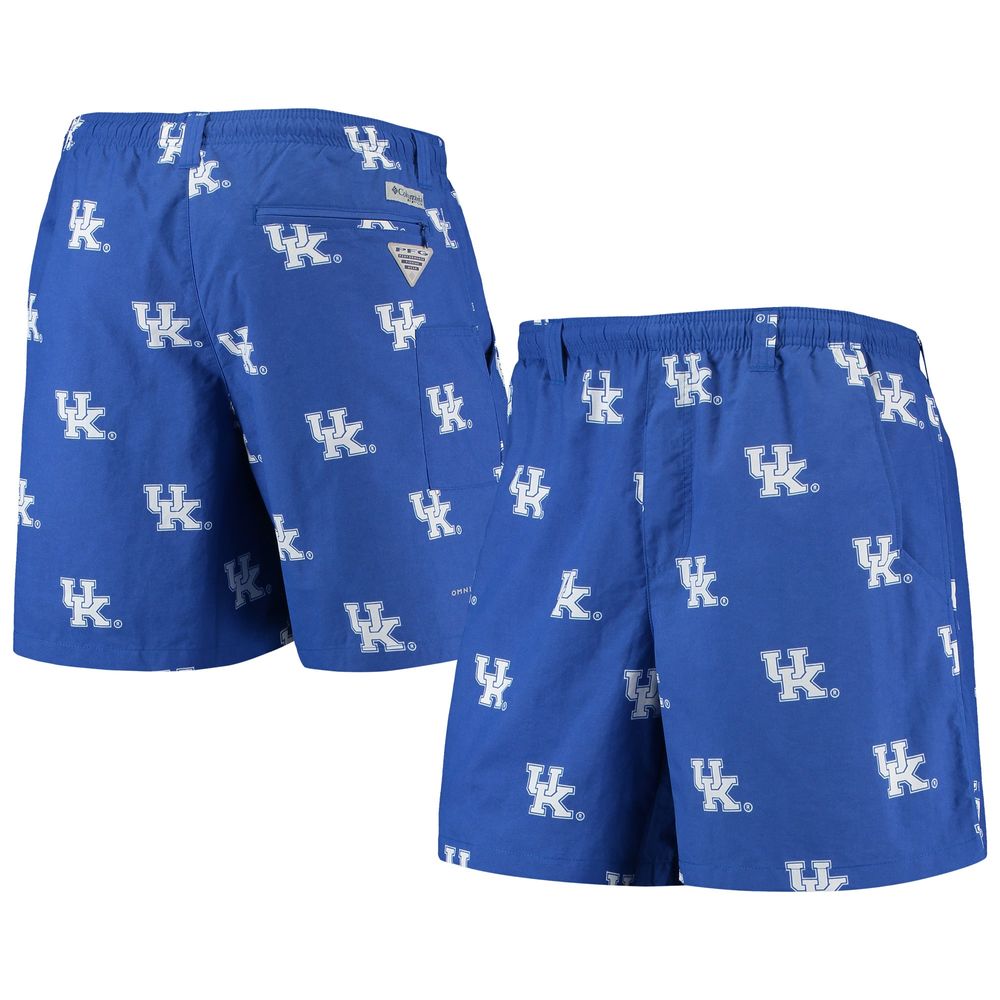 Men's Columbia PFG Royal Kentucky Wildcats Backcast II 6" Omni-Shade Hybrid Shorts