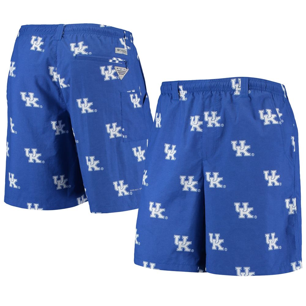 Men's Columbia PFG Royal Kentucky Wildcats Backcast II 8" Omni-Shade Hybrid Shorts