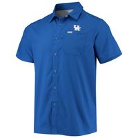 Men's Columbia PFG Royal Kentucky Wildcats Slack Tide Camp Button-Up Shirt