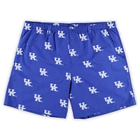 Men's Columbia Royal Kentucky Wildcats Big & Tall Backcast II Allover Print Logo Omni-Shade Shorts