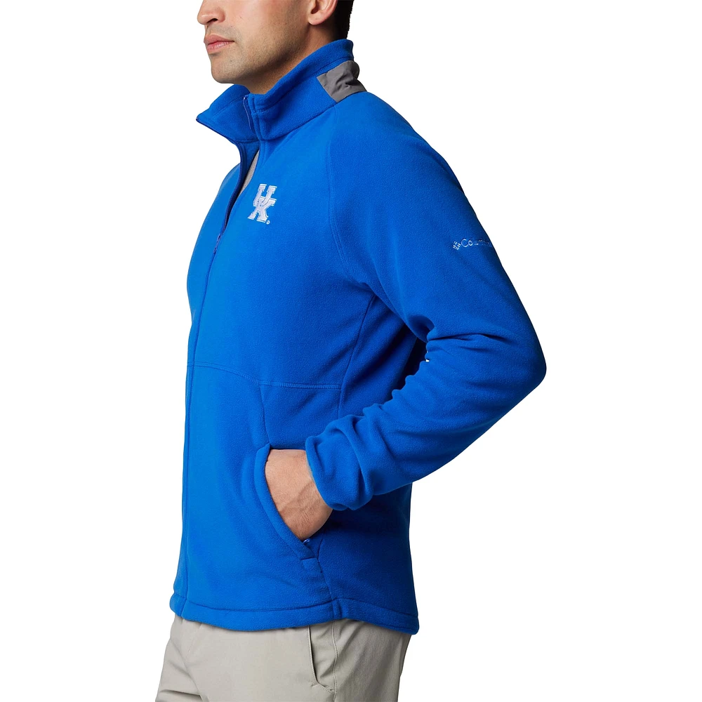 Veste polaire à glissière complète Columbia Royal Kentucky Wildcats Flanker IV pour homme