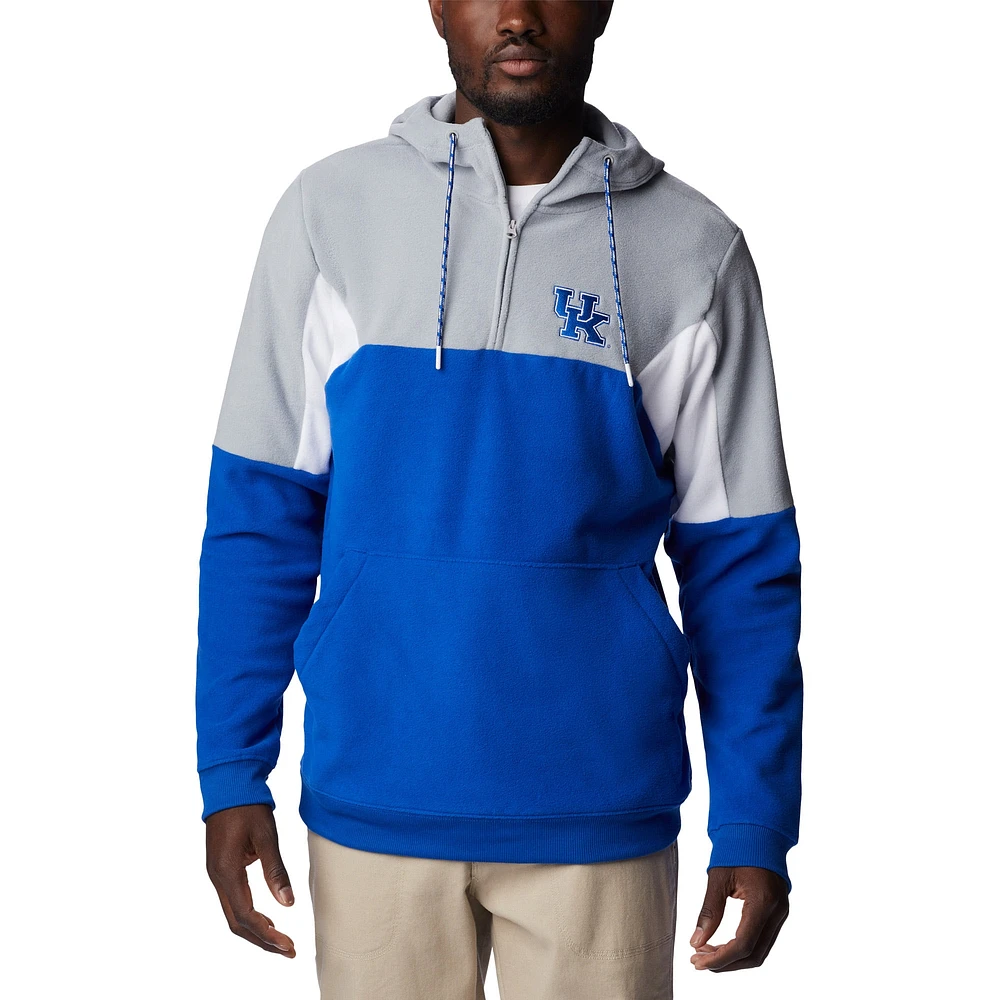 Chandail à capuchon quart de zip Columbia Royal Kentucky Wildcats Lodge pour hommes