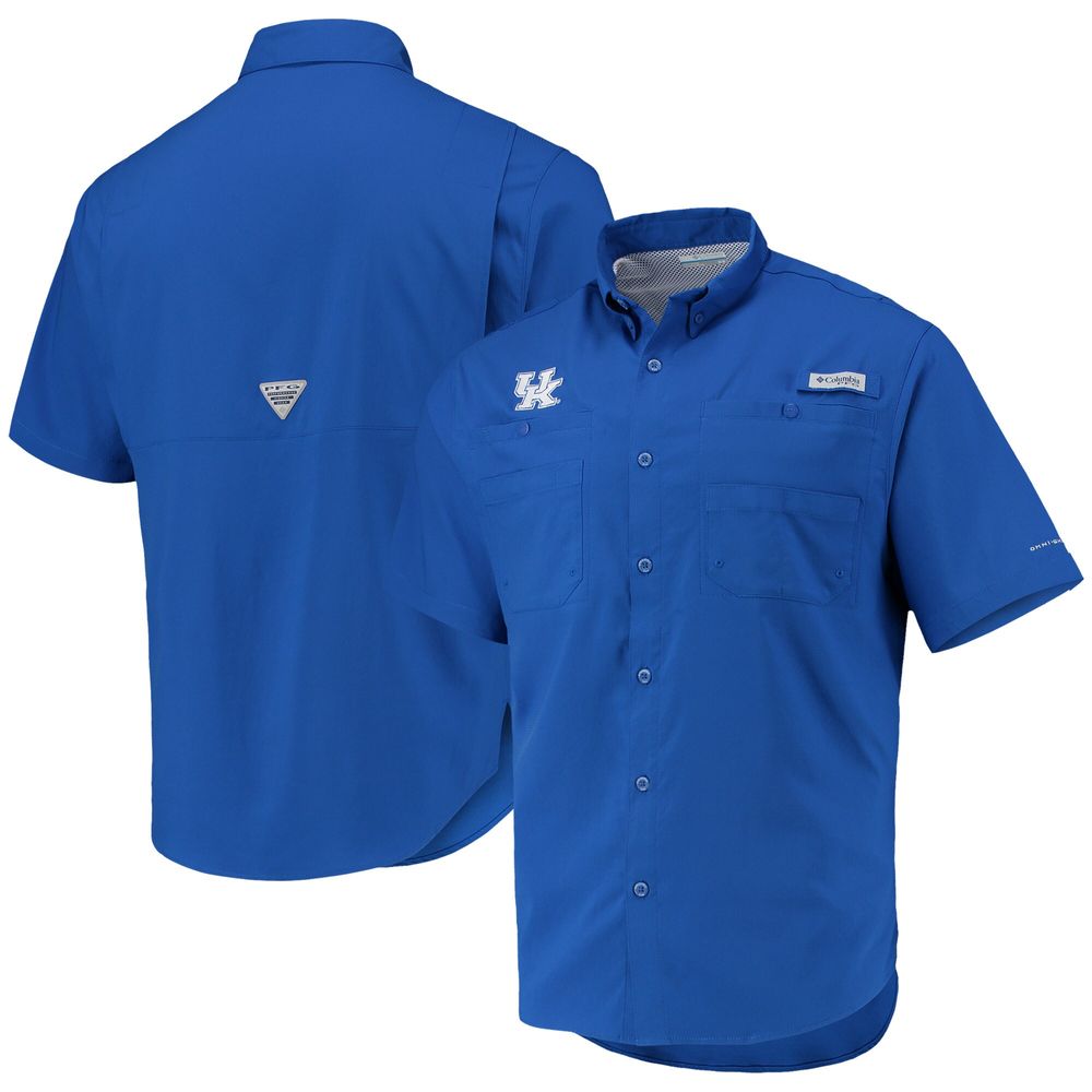 Men's Columbia Royal Kentucky Wildcats Tamiami Omni-Shade Button-Down Shirt