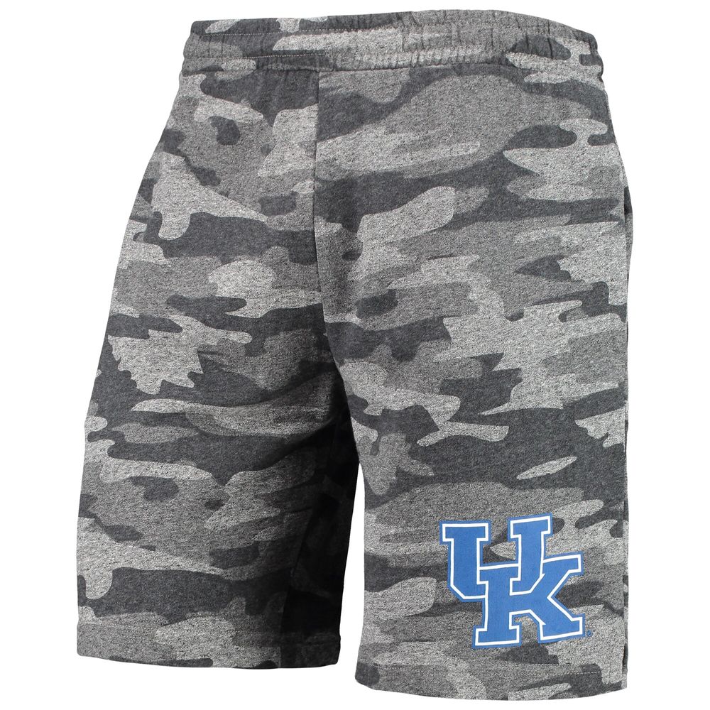 Men's Concepts Sport Charcoal/Gray Kentucky Wildcats Camo Backup Terry Jam Lounge Shorts