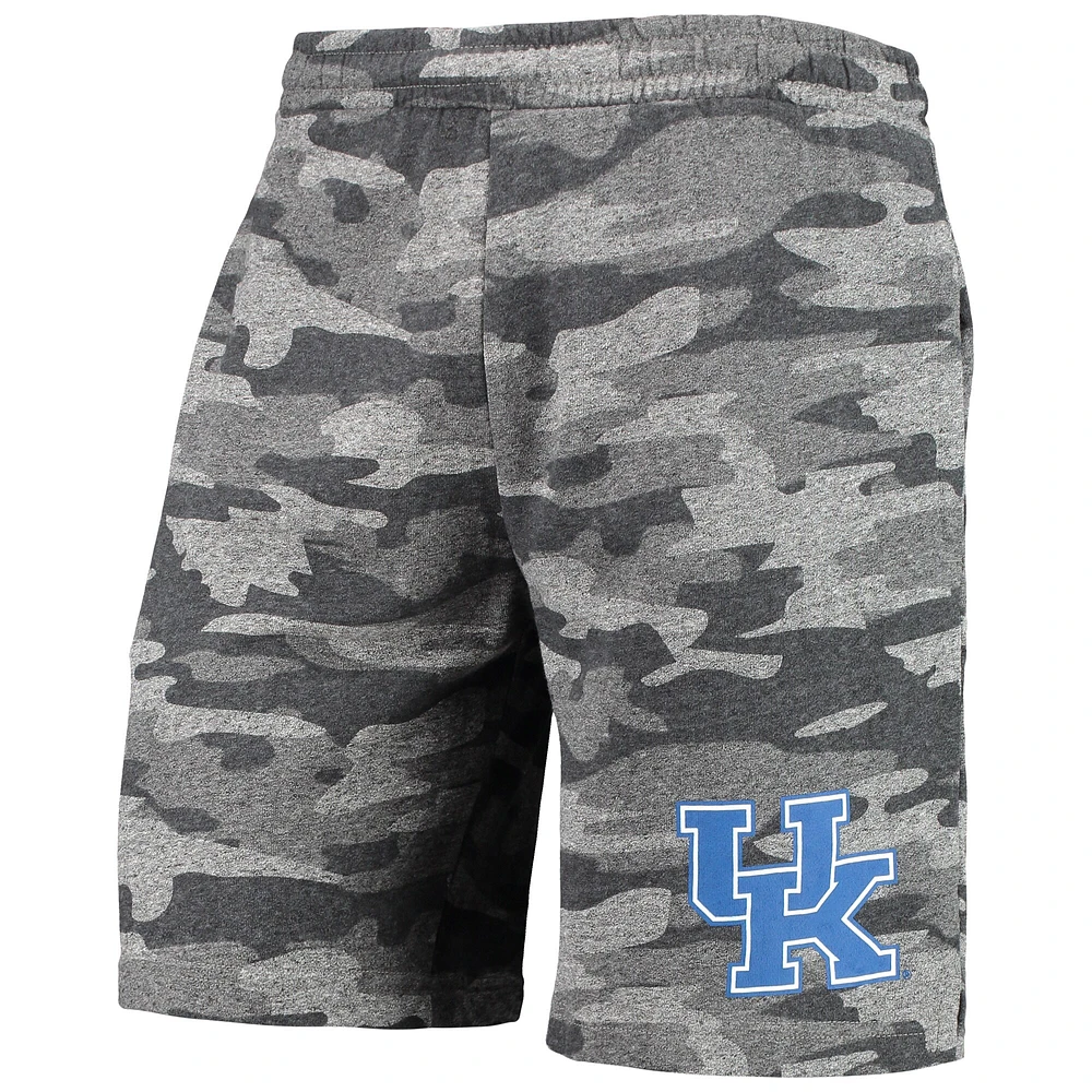 Concepts Sport - Short de survêtement Kentucky Wildcats Camo Backup Terry Jam pour homme, anthracite/gris