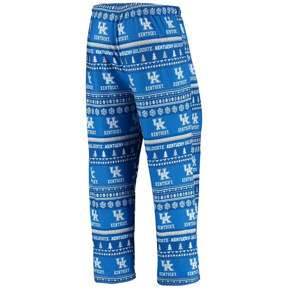 Men's Concepts Sport Royal Kentucky Wildcats Ugly Sweater Knit Long Sleeve Top and Pant Set