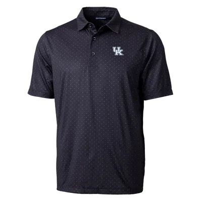 Kentucky Wildcats Cutter & Buck Pike Double Dot Print Stretch Polo - Black