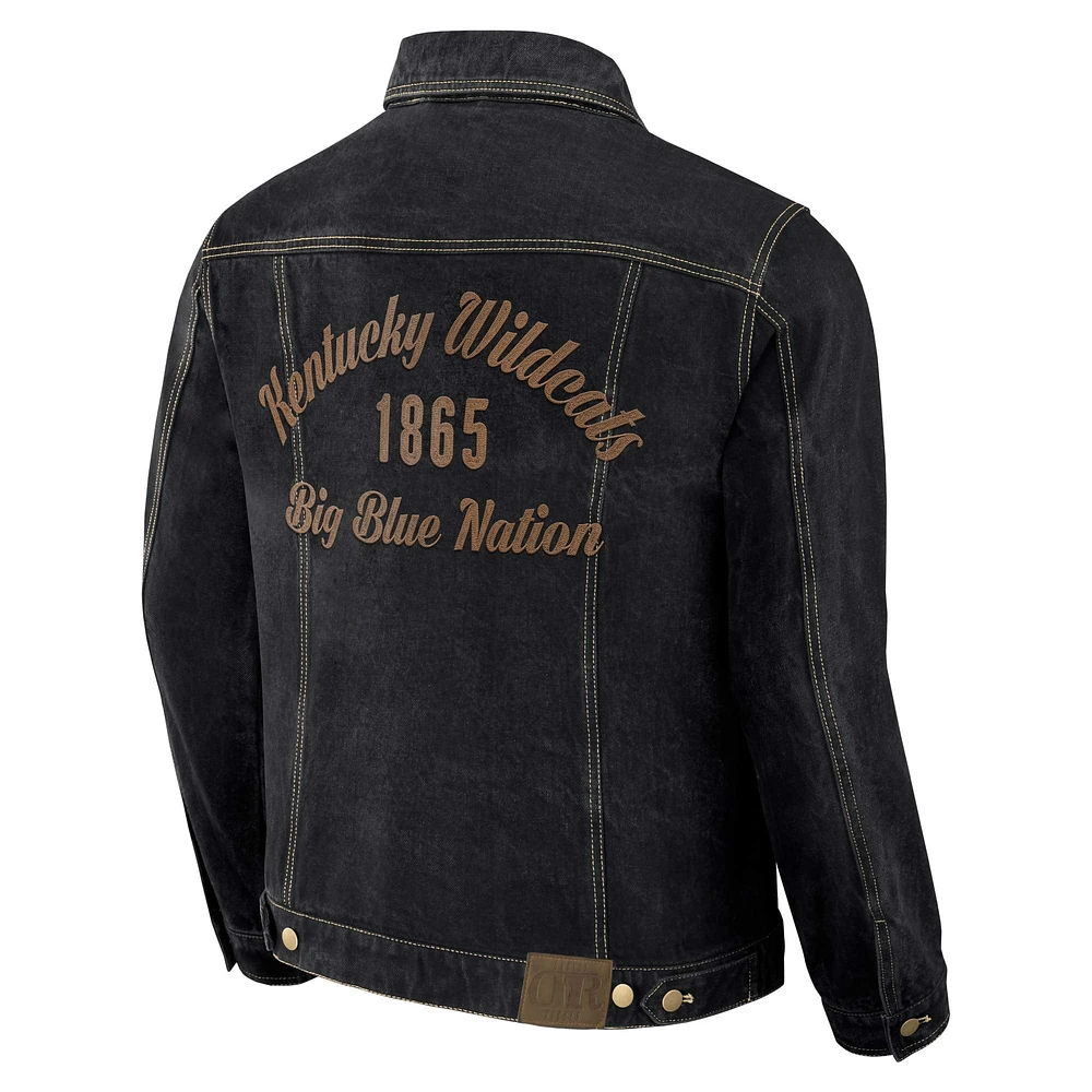 Collection Darius Rucker pour homme par Fanatics - Veste en jean boutonnée Kentucky Wildcats noire