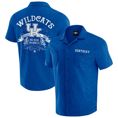 Men's Darius Rucker Collection by Fanatics  Royal Kentucky Wildcats Team Color Button-Up Shirt