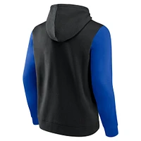 Men's Fanatics  Black Kentucky Wildcats Color Block Fleece Pullover Hoodie