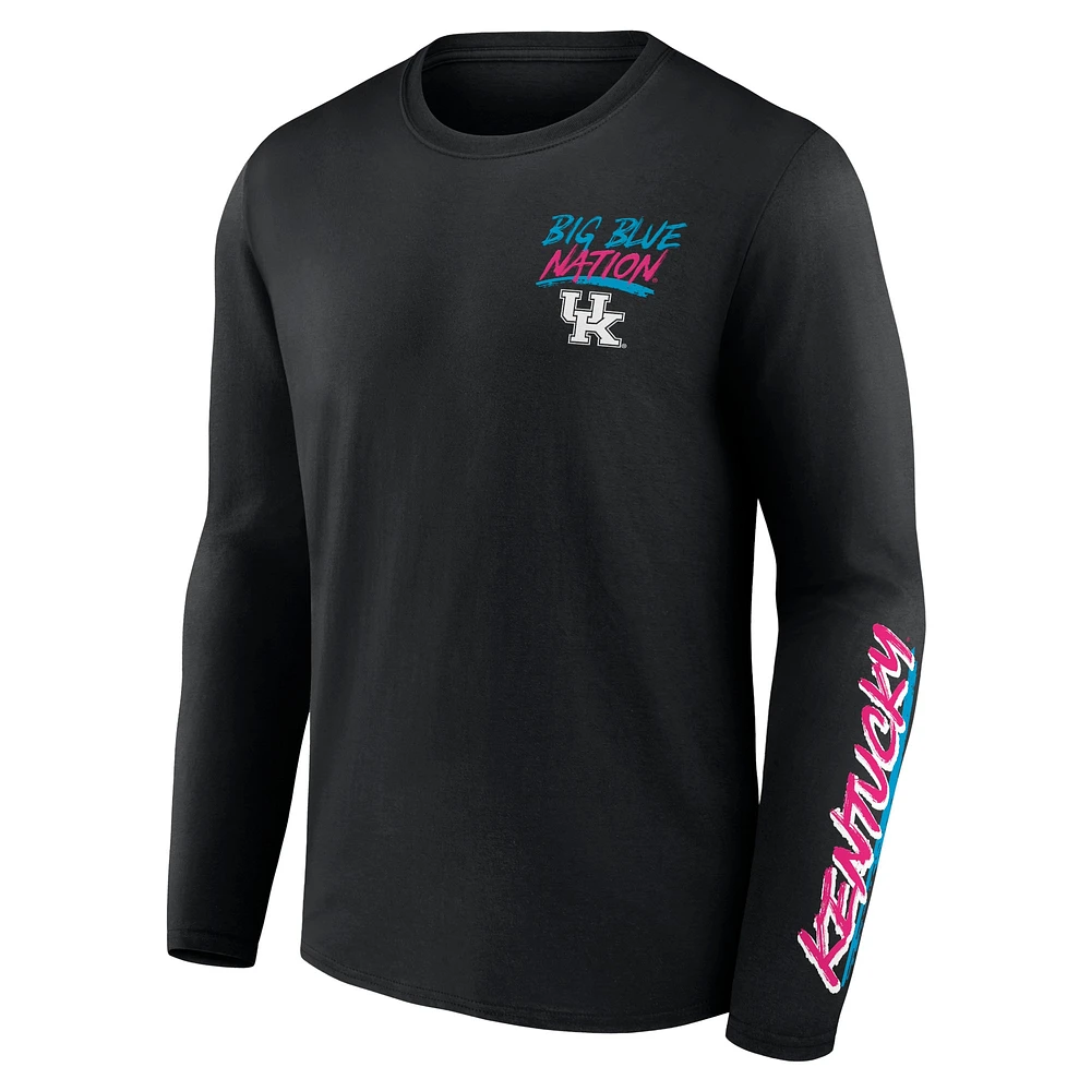 Men's Fanatics Black Kentucky Wildcats Spring Break Long Sleeve T-Shirt