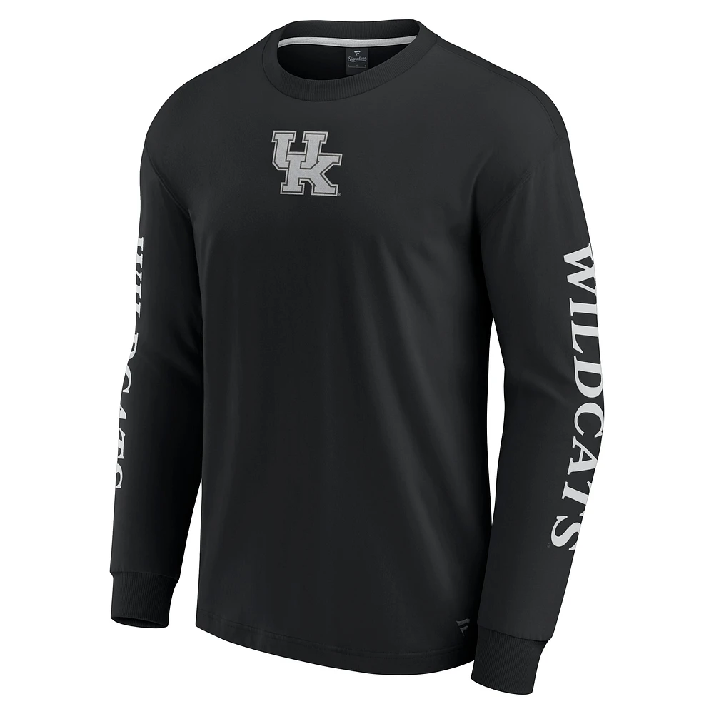 T-shirt à manches longues noir pour hommes Fanatics Kentucky Wildcats Strive