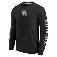 T-shirt à manches longues noir pour hommes Fanatics Kentucky Wildcats Strive