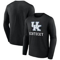 T-shirt à manches longues Fanatics pour hommes, noir, Kentucky Wildcats Team Lockup