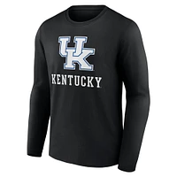 T-shirt à manches longues Fanatics pour hommes, noir, Kentucky Wildcats Team Lockup