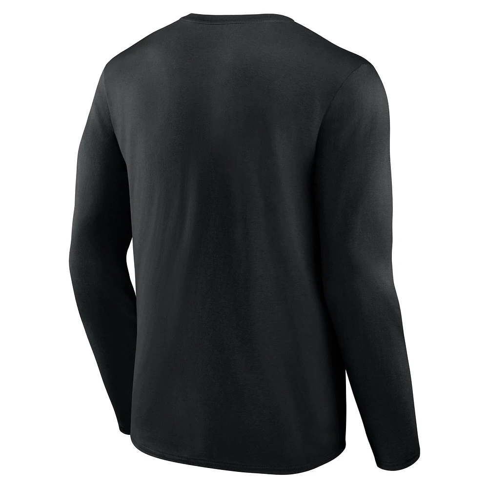T-shirt à manches longues Fanatics pour hommes, noir, Kentucky Wildcats Team Lockup