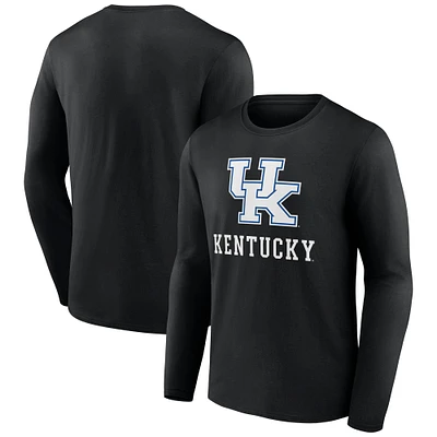 T-shirt à manches longues Fanatics pour hommes, noir, Kentucky Wildcats Team Lockup