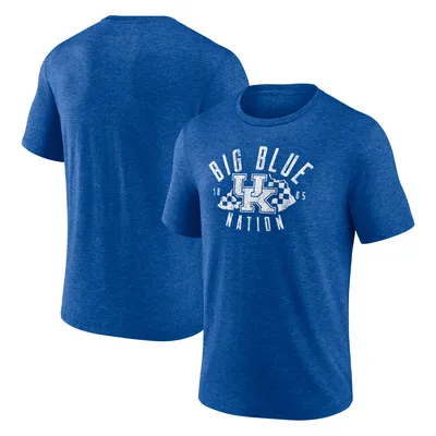 Kentucky Wildcats Fanatics Branded Old School Hometown Collection Tri-Blend T-Shirt - Heathered Royal