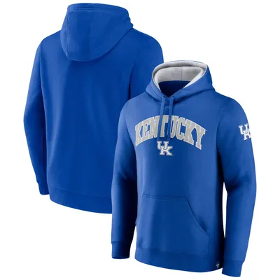 Kentucky Wildcats Fanatics Branded Arch & Logo Tackle Twill Pullover Hoodie - Royal