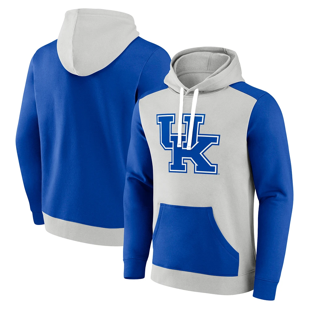 Sweat à capuche en polaire arctique pour homme Fanatics gris/bleu royal Kentucky Wildcats