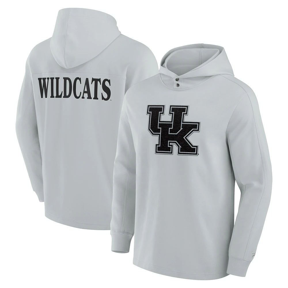 Sweat à capuche tri-blend Blaze pour hommes, gris, fanatiques, Kentucky Wildcats