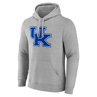 Men's Fanatics  Gray Kentucky Wildcats Primary Logo Fleece Pullover Hoodie