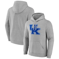 Men's Fanatics  Gray Kentucky Wildcats Primary Logo Fleece Pullover Hoodie