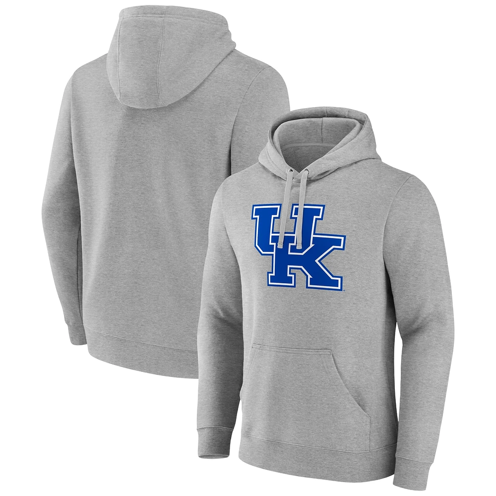 Sweat à capuche avec logo principal des Kentucky Wildcats pour hommes Fanatics Grey