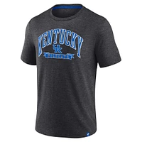 T-shirt classique à imprimé bloc central Fanatics Heather Charcoal Kentucky Wildcats pour homme