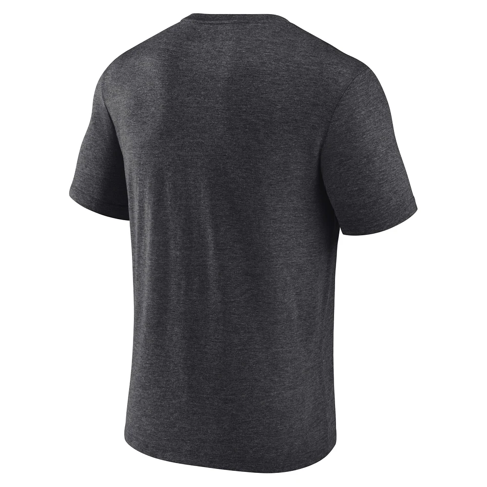 T-shirt classique à imprimé bloc central Fanatics Heather Charcoal Kentucky Wildcats pour homme