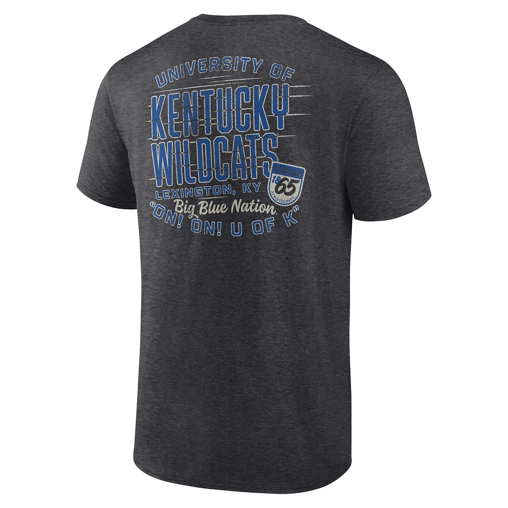 Men's Fanatics Heather Charcoal Kentucky Wildcats Iconic T-Shirt