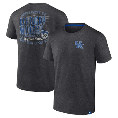 T-shirt emblématique des Kentucky Wildcats pour hommes Fanatics Heather Charcoal