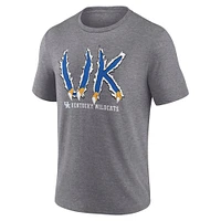Men's Fanatics Heather Gray Kentucky Wildcats Favorite Play Tri-Blend T-Shirt