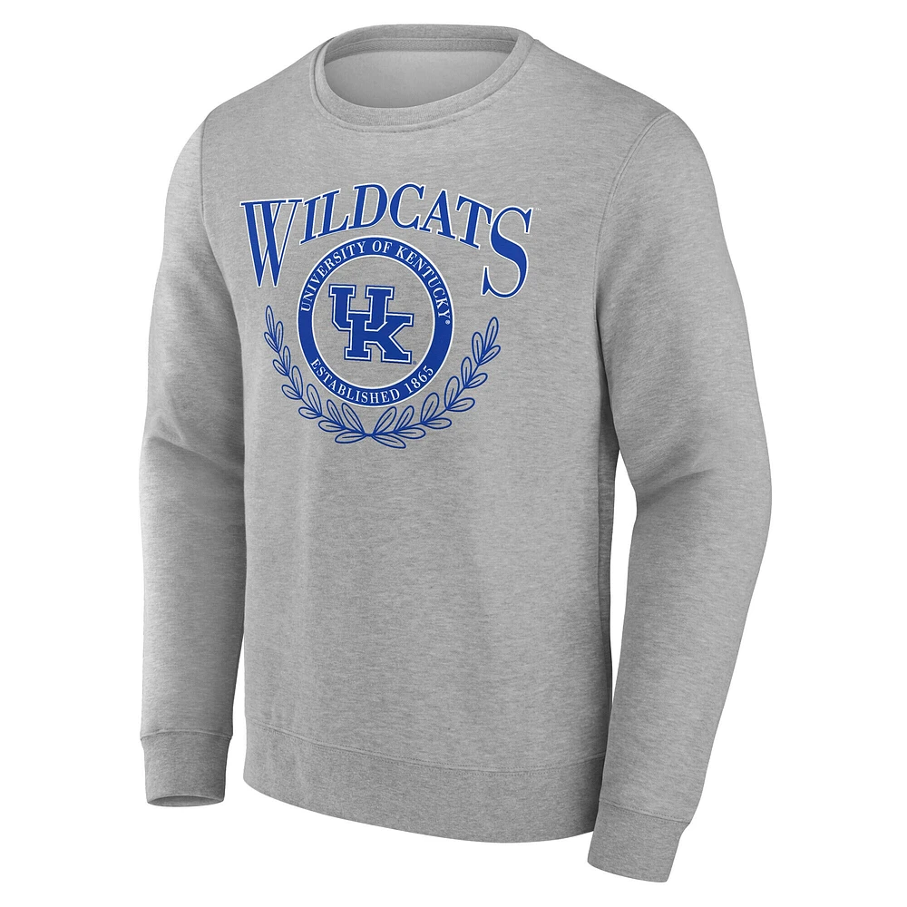 Sweat-shirt en polaire classique Laurel pour hommes Fanatics Heather Grey Kentucky Wildcats
