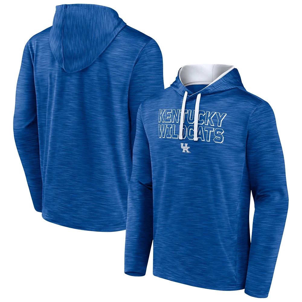 Men's Fanatics  Heather Royal Kentucky Wildcats Athlete Fleece Pullover Hoodie