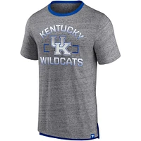 T-shirt de record personnel des Kentucky Wildcats Fanatics gris chiné pour hommes