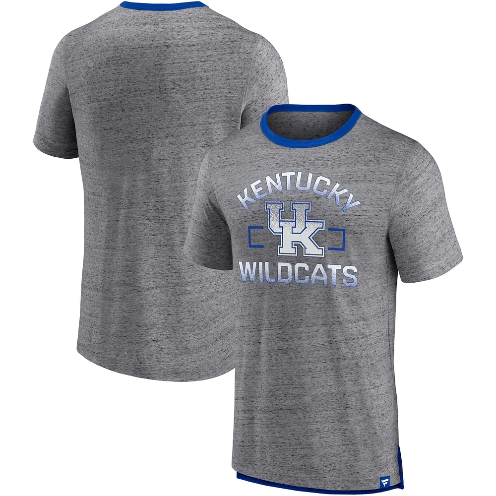 T-shirt de record personnel des Kentucky Wildcats Fanatics gris chiné pour hommes