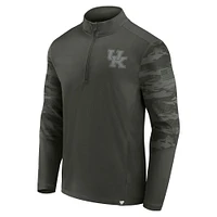 Men's Fanatics Olive Kentucky Wildcats OHT Military Appreciation Guardian Quarter-Zip Top