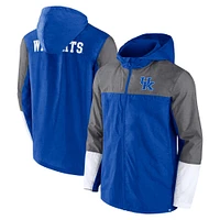 Veste entièrement zippée Fanatics pour hommes Royal/Gris Kentucky Wildcats Game Day Ready