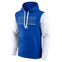 Sweat à capuche enfiler Fanatics Royal/White Kentucky Wildcats Outline pour homme
